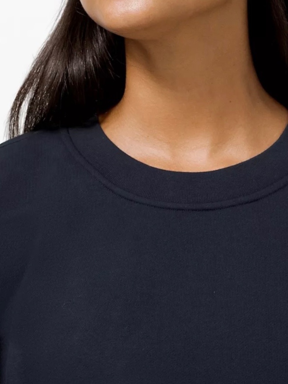 Lululemon Perfectly Oversized Cropped Crew size 6 Navy-NWT - Picture 4 of 10